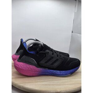 Women's Adidas UltraBoost 22 Size 8 Running Shoes Black / Blue /Pink HQ8593 NWOT